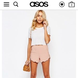 ASOS Scallop Hem Jersey Shorts