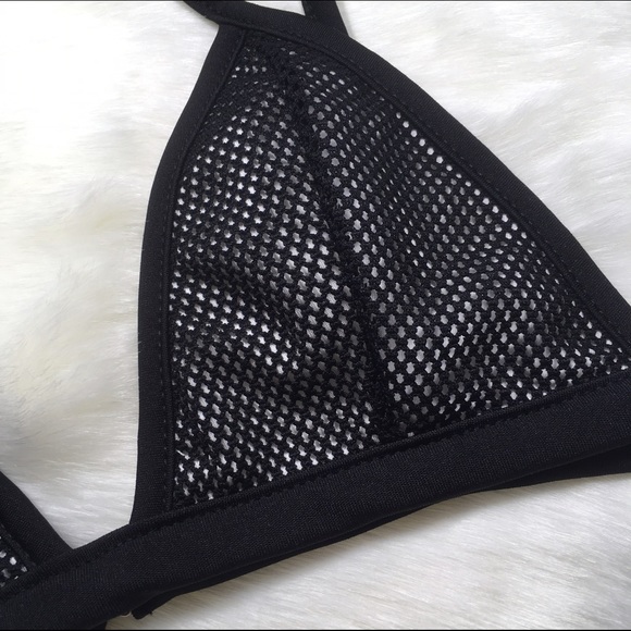 HP✨Black mesh bikini top / bralette - Picture 3 of 5