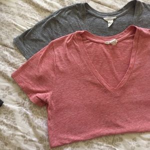 2 Forever 21 V-necks