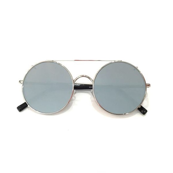 Round Sunglasses Mirror Silver