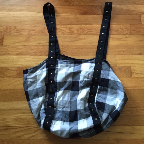Checkered tote bag