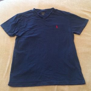 Navy blue polo v neck