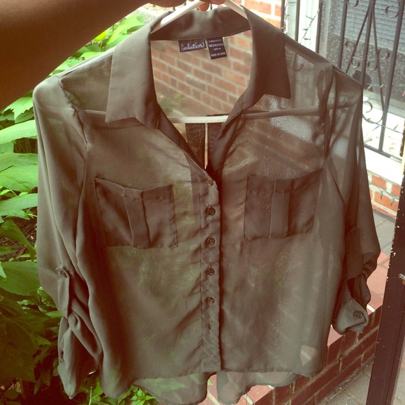 Olive green top