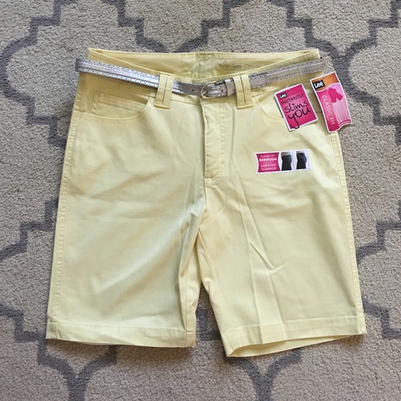 Butter yellow Bermuda shorts!