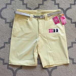 Butter yellow Bermuda shorts!