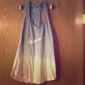 Grey Ombre Nike Razorback tank top
