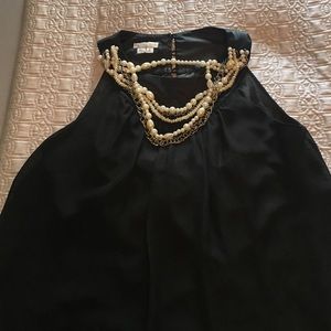 London Times Black Dress with built in necklace. 8