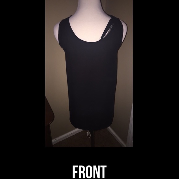 Black tank with lace on the back