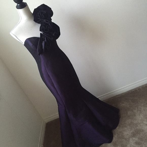 Jovani Purple Floor-Length Mermaid Gown