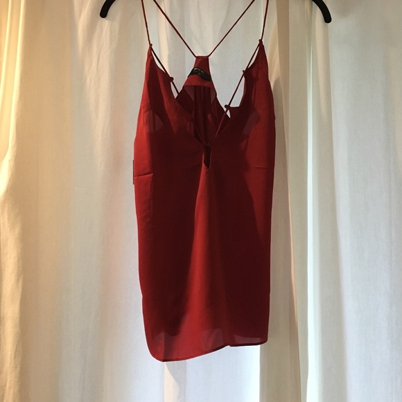 Nasty Gal dark red cami