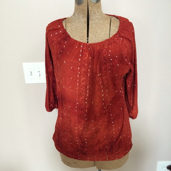 Sienna Grace burgundy top