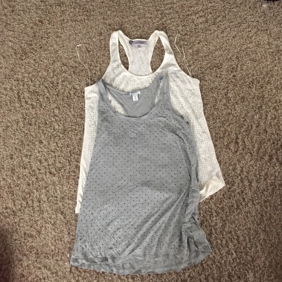 2 jewel studded racer back tanks
