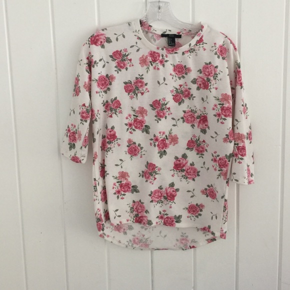 Forever 21 Rose Print Sweatshirt - Picture 1 of 4