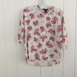 Forever 21 Rose Print Sweatshirt