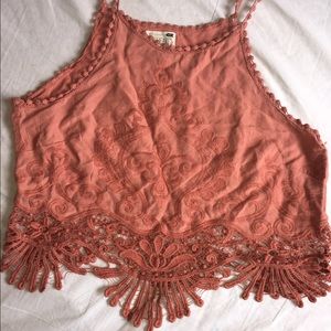Pacsun LA hearts laced top