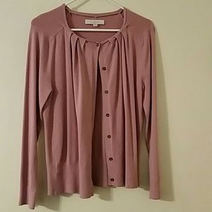 Pleated dressy cardigan