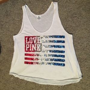 Victoria Secrets Pink 4th of July Tank Top
