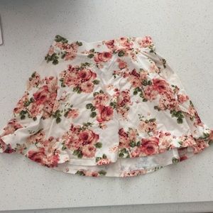 Forever 21 Floral Skater Skirt