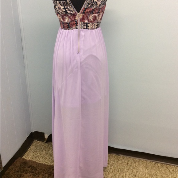 One left! ❤ Woven Lilac Maxi Dress - Picture 3 of 3