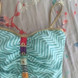 Lime Ricki One Piece Tribal Swimsuit