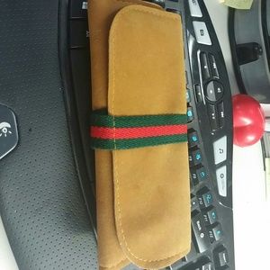 Vintage ultra-suede Jewelry Travel Bag