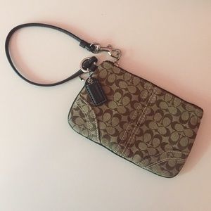 Brown coach wristlet