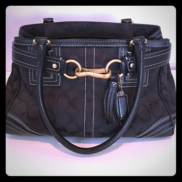 Coach Signature Canvas/Leather Satchel