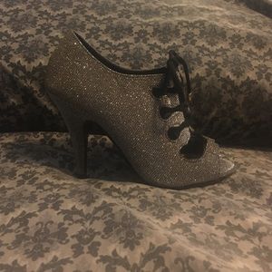 Lace up | silver/gold heels | never worn