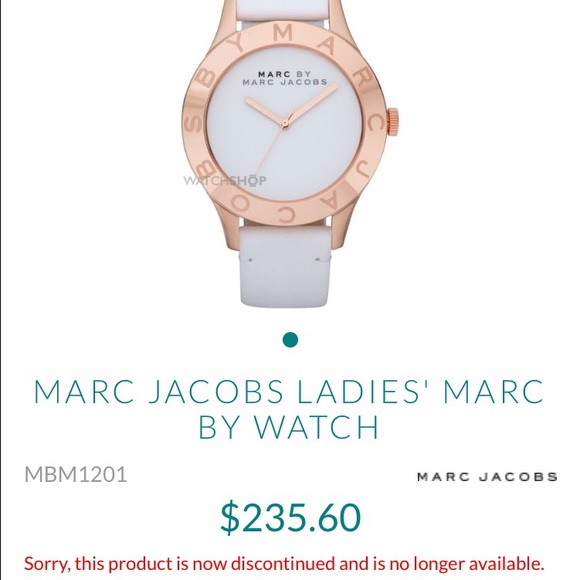 Marc by Marc Jacobs Rose Gold w/ White strap watch - Picture 4 of 4