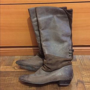 ALDO brown leather and suede boots size 38