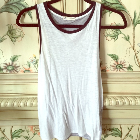 Grey and white tank