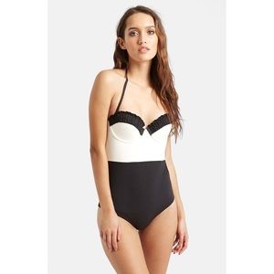 Topshop Florie Ruched One-piece Swimsuit