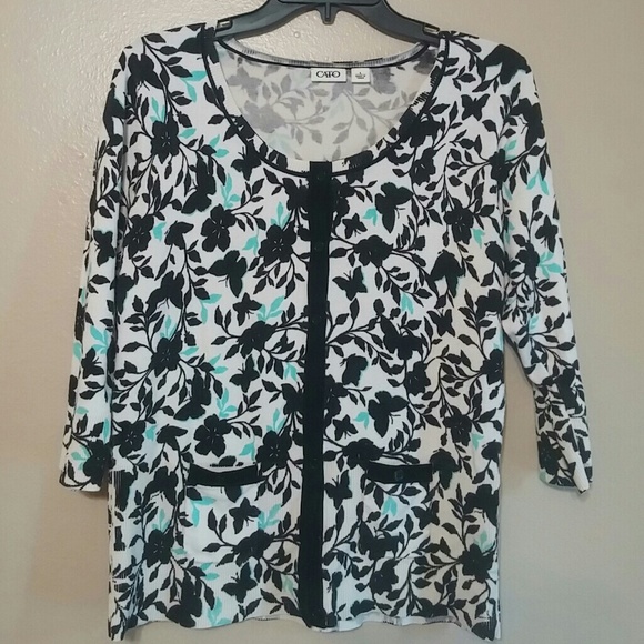 Black and white cardigan