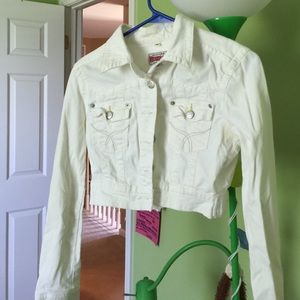 White jean jacket