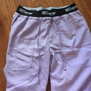 Lilac scrub bottoms