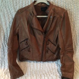 Leather Jacket (Chestnut Brown)