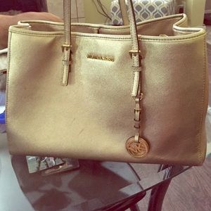 Michael Kors Gold Metallic Purse