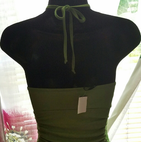 **SOLD NOT FOR SALE**BEBE HEART RHINESTONES HALTER - Picture 4 of 4