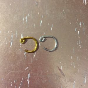 Bundle of two fake nose rings