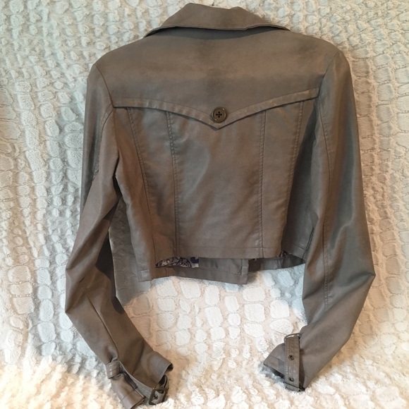 Light Tan Leather Jacket - Picture 2 of 4