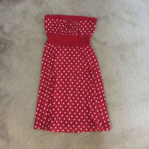 Red polka dot dress