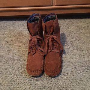 Brown moccasins