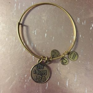 SOLD alex and ani live a happy life bracelet