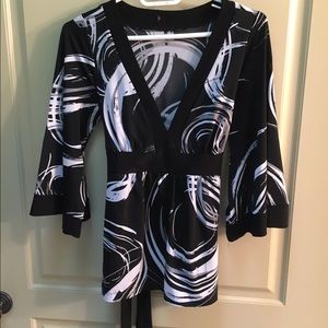 Black and white patterned shirt