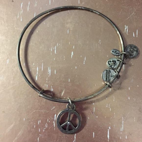 Peace sign Alex and ani and denim vest