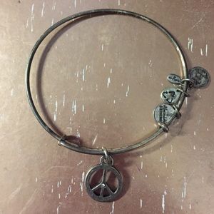 Peace sign Alex and ani and denim vest