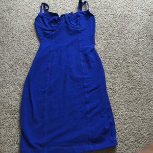 Blue fitted dress