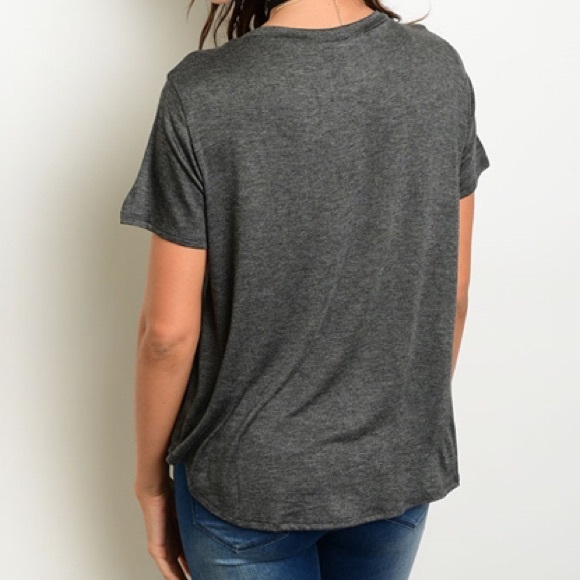 🎈LAST ONE🎈Grey Coffee Days Whiskey Stretch Tee - Picture 2 of 4