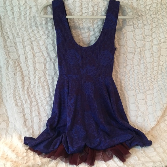 Purple Patterned Dress - Picture 2 of 4