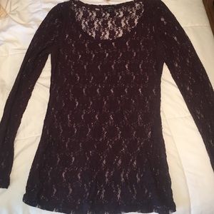 Express Lace Long Sleeve Blouse